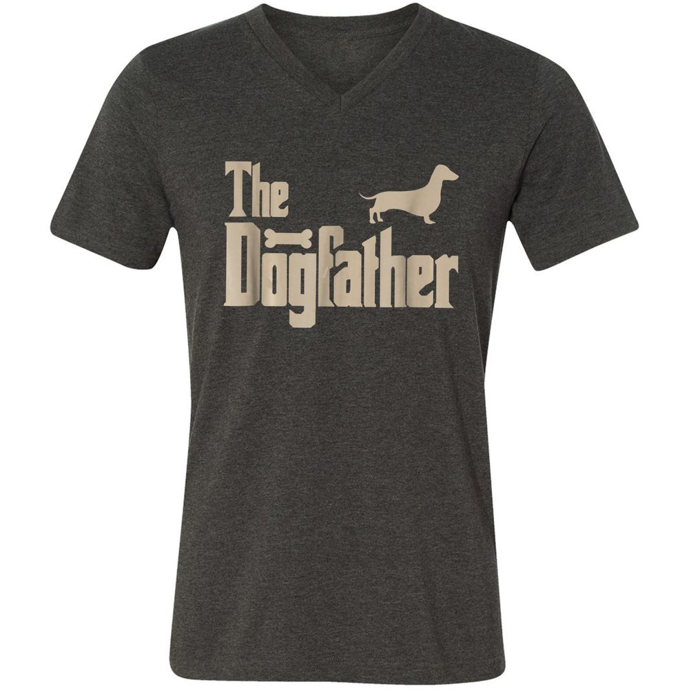 Unisex V-Neck T-Shirt - G9RL7C1B - Dark Grey Heather - 8
