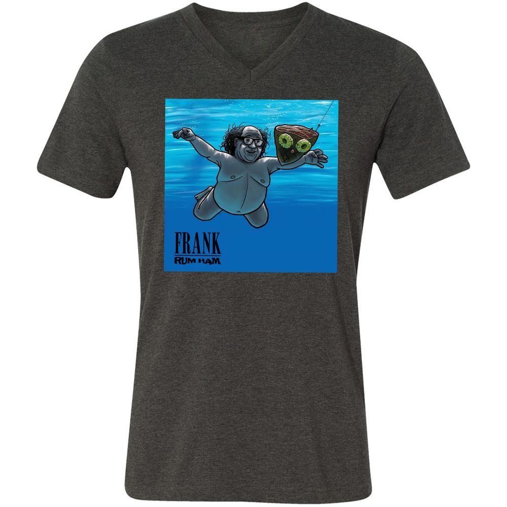 Unisex V-Neck T-Shirt - 98ADVRFA - Dark Grey Heather - 8