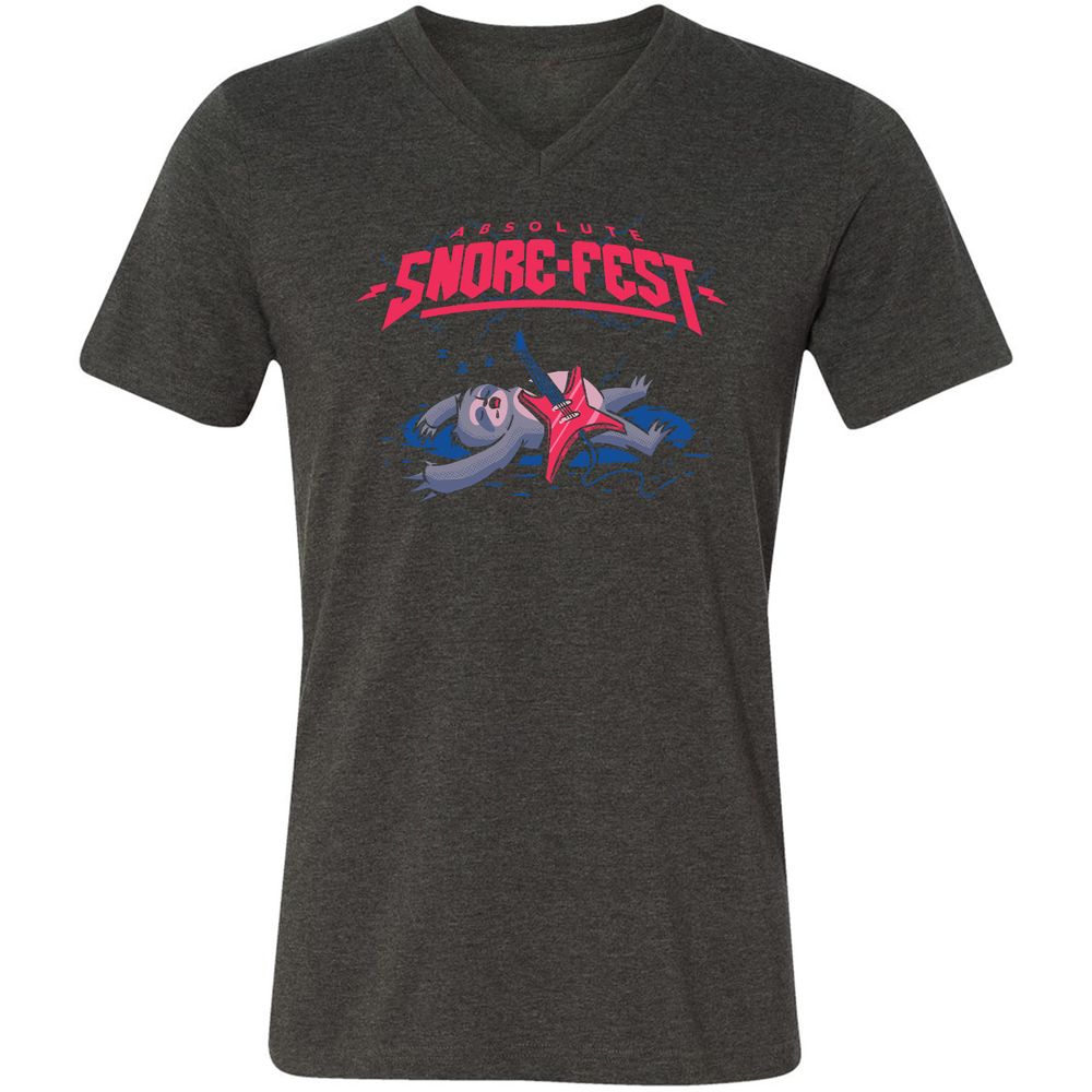 Unisex V-Neck T-Shirt - 39ZD43HF - Dark Grey Heather - 8