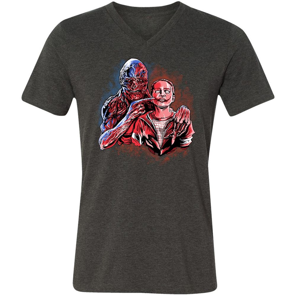 Unisex V-Neck T-Shirt - 7GS65VNT - Dark Grey Heather - 8