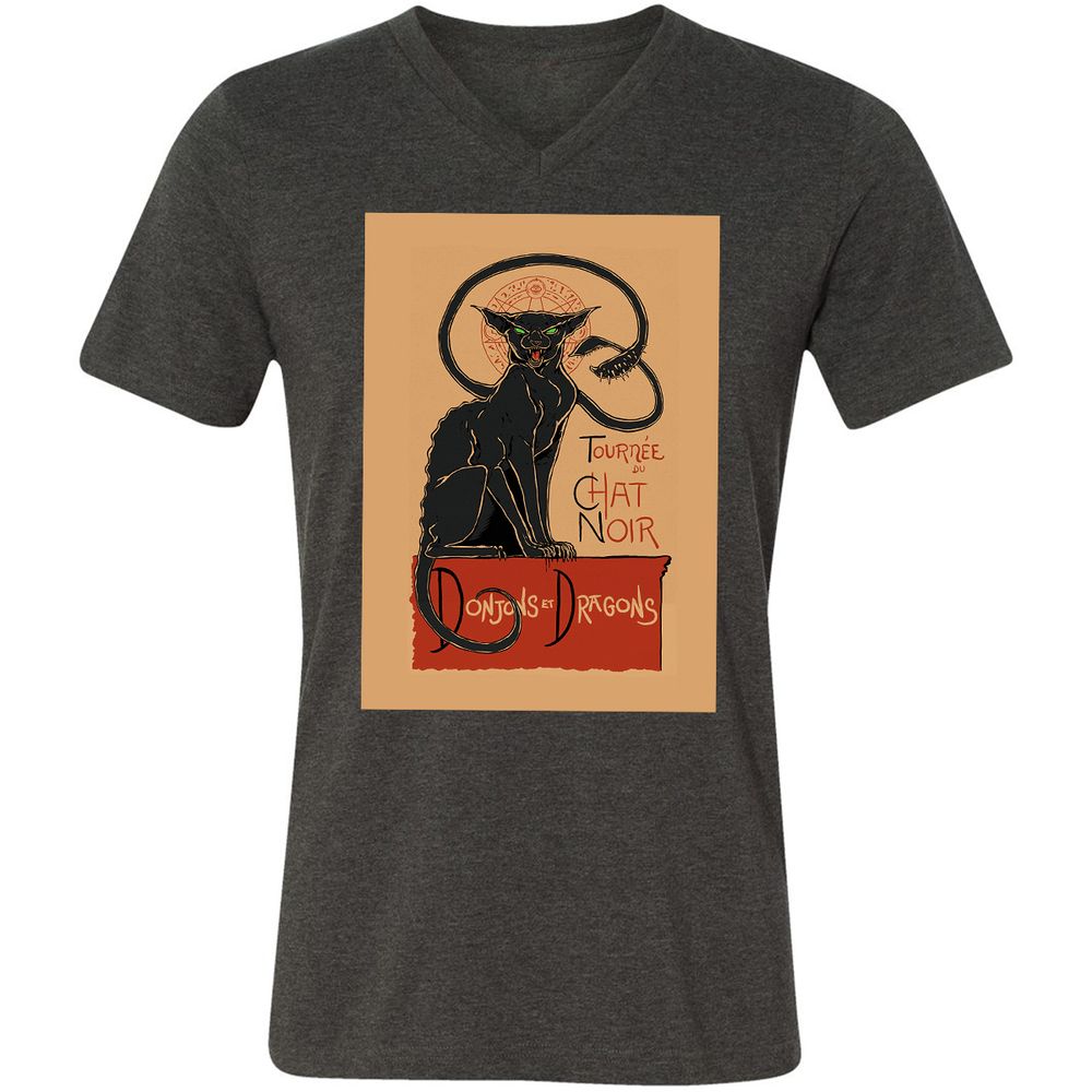 Unisex V-Neck T-Shirt - TVKTD76Q - Dark Grey Heather - 8