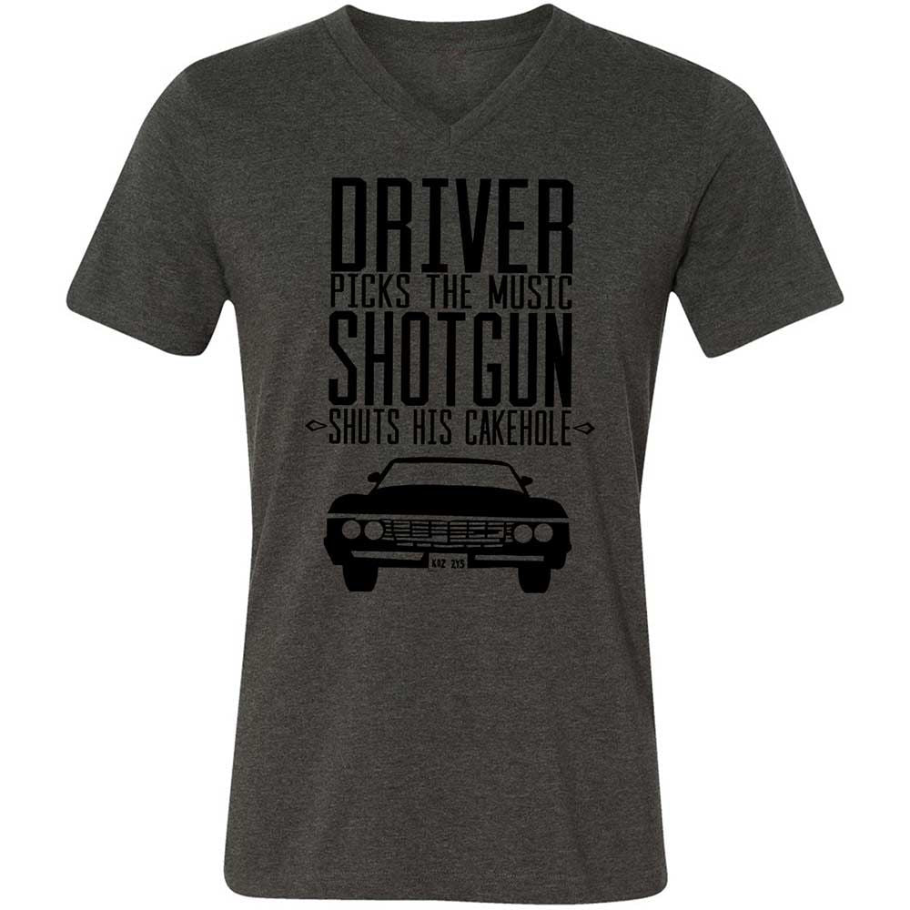 Unisex V-Neck T-Shirt - 83Y1225L - Dark Grey Heather - 8