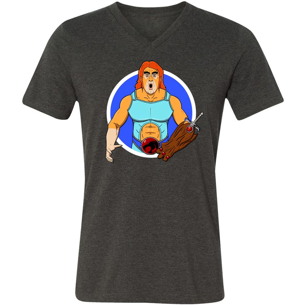 Unisex V-Neck T-Shirt - 44ZHN5FE - Dark Grey Heather - 8