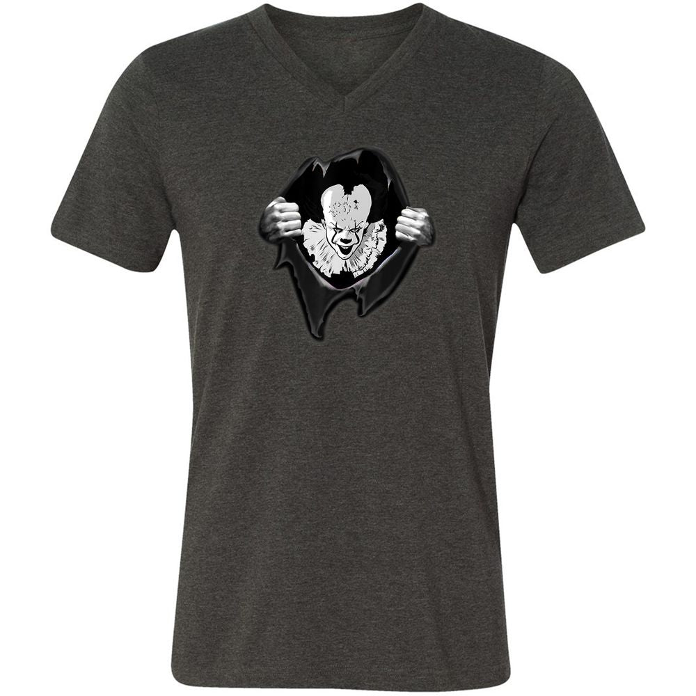 Unisex V-Neck T-Shirt - 4C7SZ2TK - Dark Grey Heather - 8