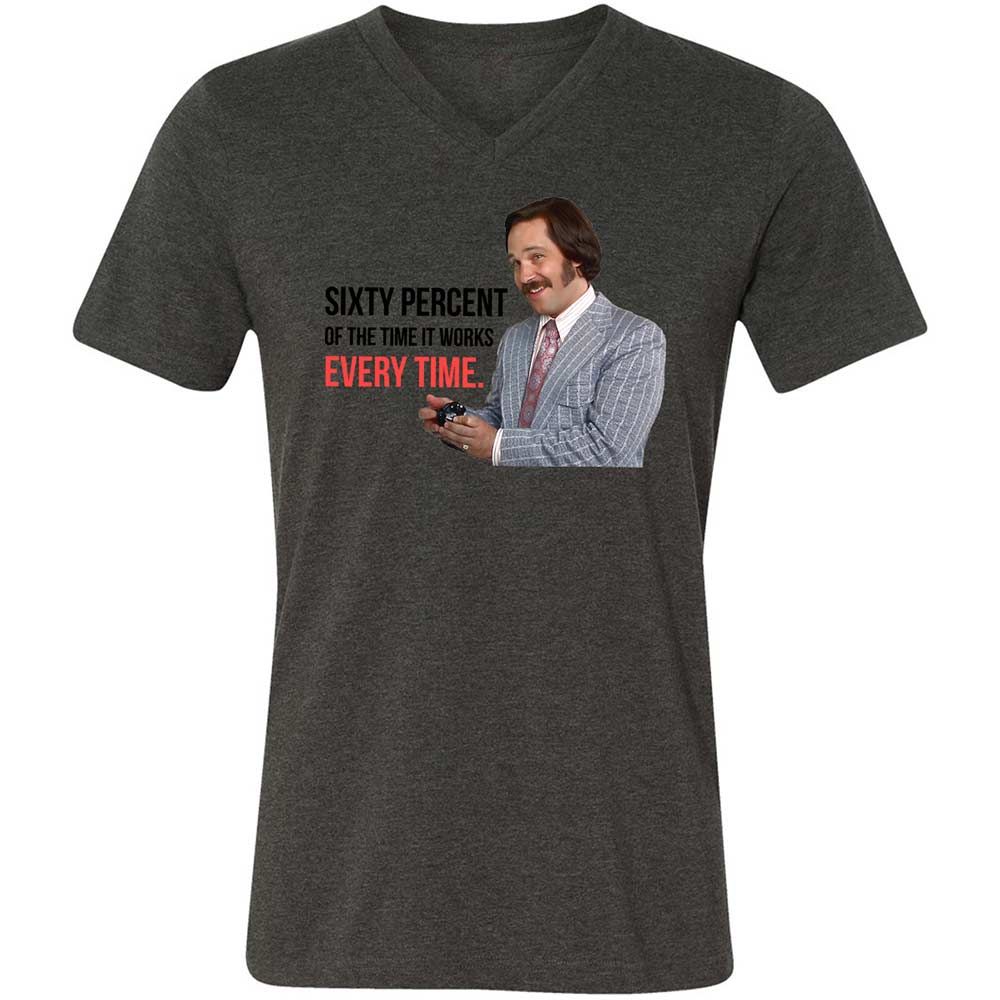 Unisex V-Neck T-Shirt - VZFYVV25 - Dark Grey Heather - 8