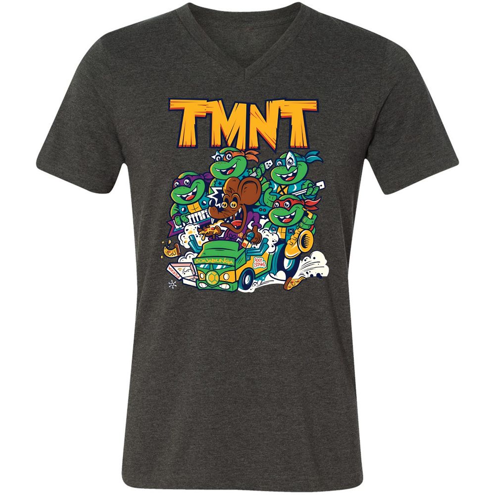 Unisex V-Neck T-Shirt - 9P1J68P6 - Dark Grey Heather - 8