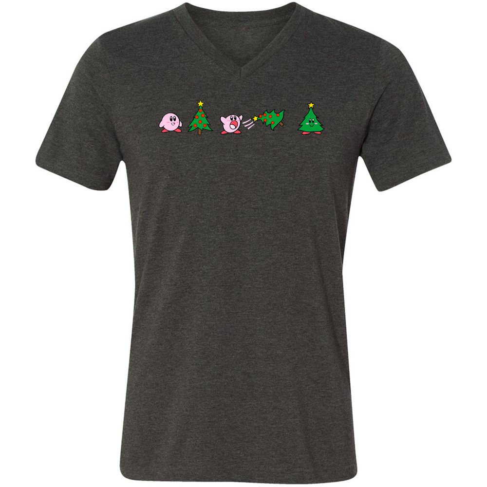Unisex V-Neck T-Shirt - 2XNGVC66 - Dark Grey Heather - 8