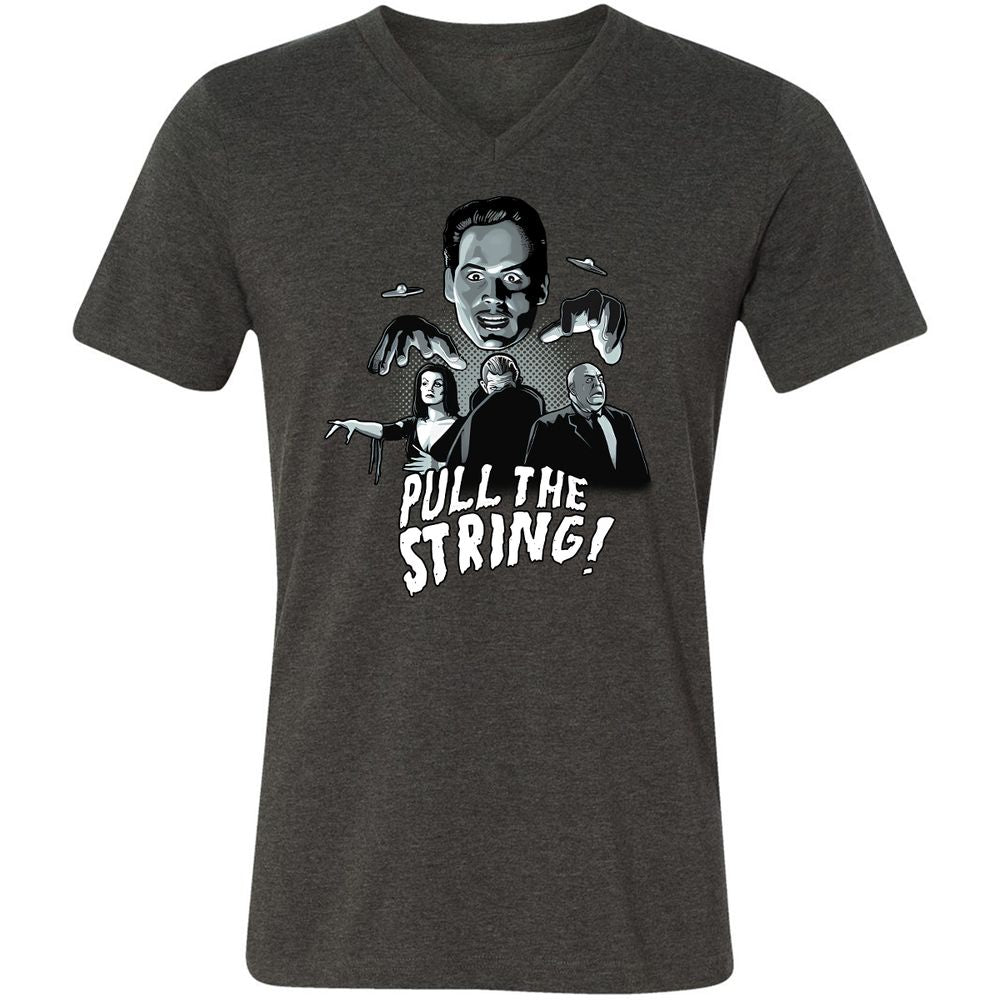 Unisex V-Neck T-Shirt - EHDHV3SY - Dark Grey Heather - 8