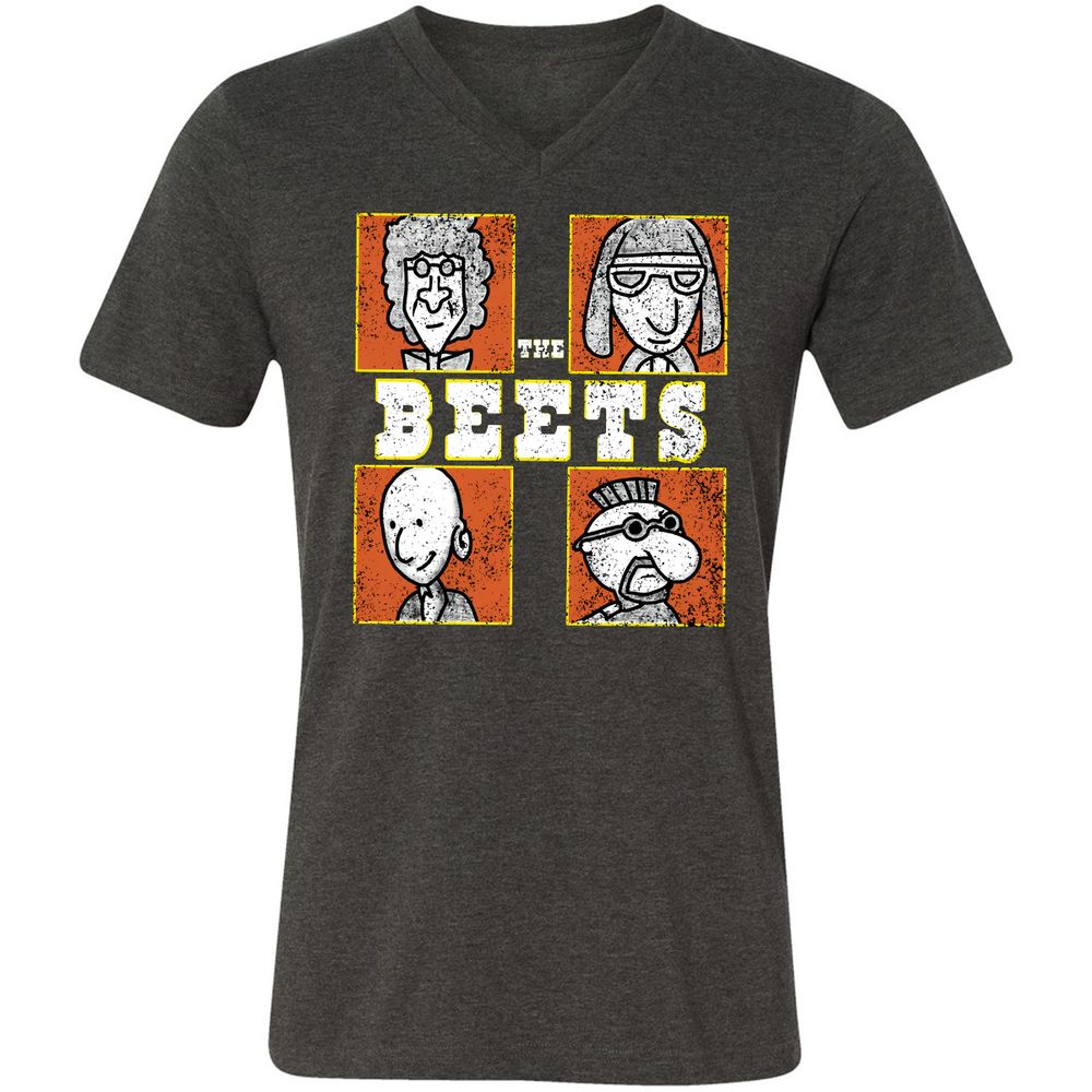 Unisex V-Neck T-Shirt - DE939491 - Dark Grey Heather - 8
