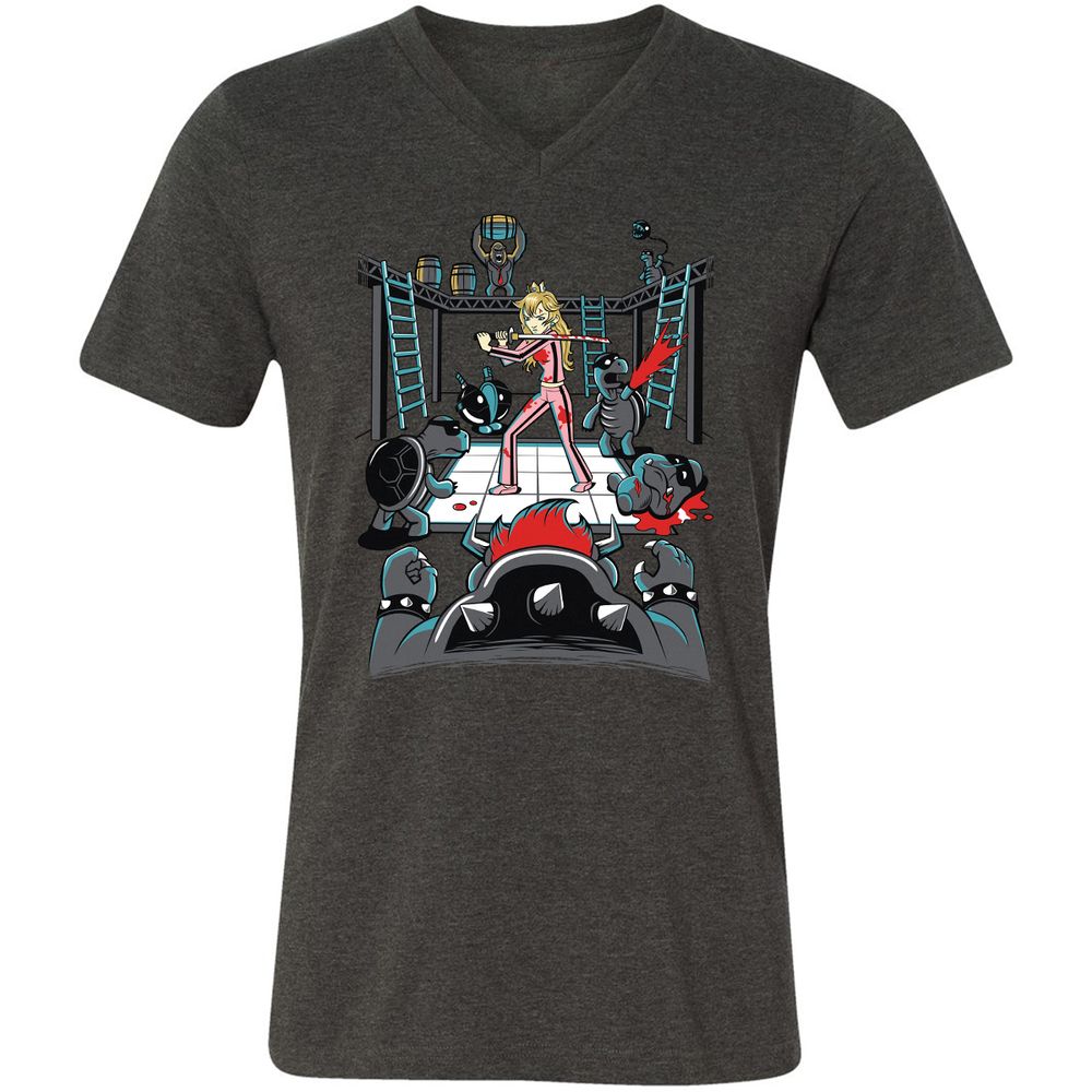Unisex V-Neck T-Shirt - WM8U2SKJ - Dark Grey Heather - 8