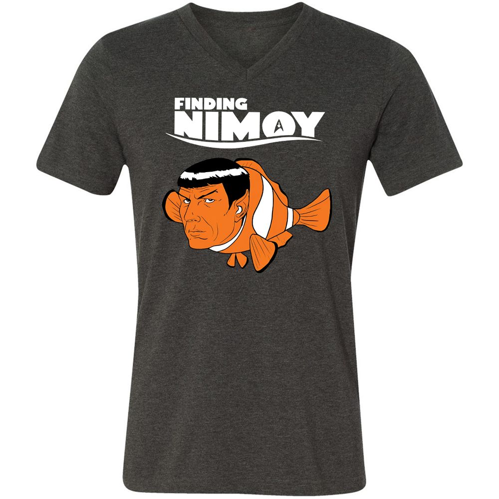 Unisex V-Neck T-Shirt - 3S12RJ3G - Dark Grey Heather - 8