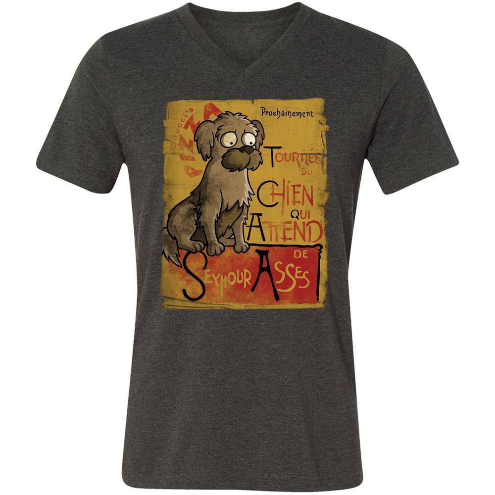 Unisex V-Neck T-Shirt - YT6HGPJB - Dark Grey Heather - 8