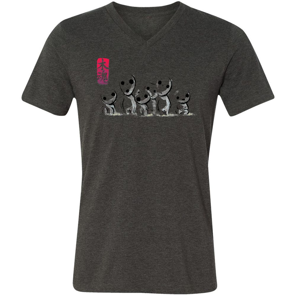 Unisex V-Neck T-Shirt - 7Y8Z5APS - Dark Grey Heather - 8