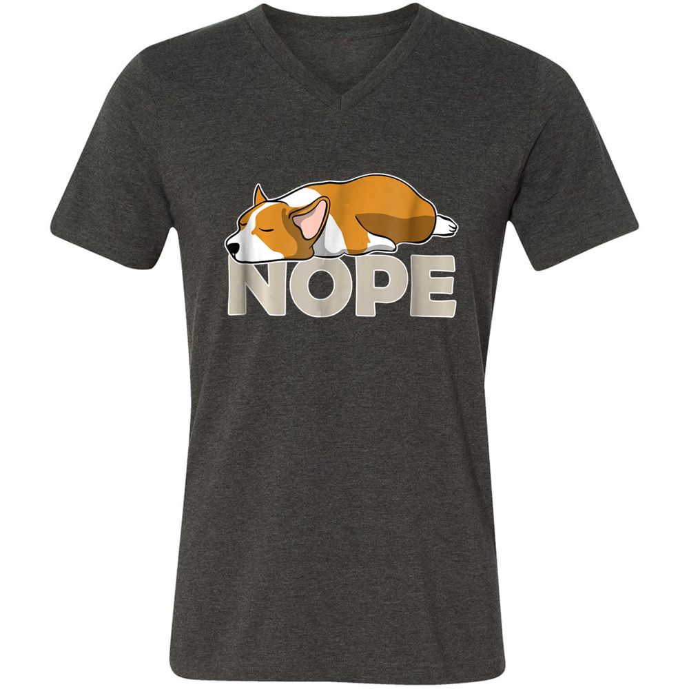 Unisex V-Neck T-Shirt - N6GW8FMP - Dark Grey Heather - 8