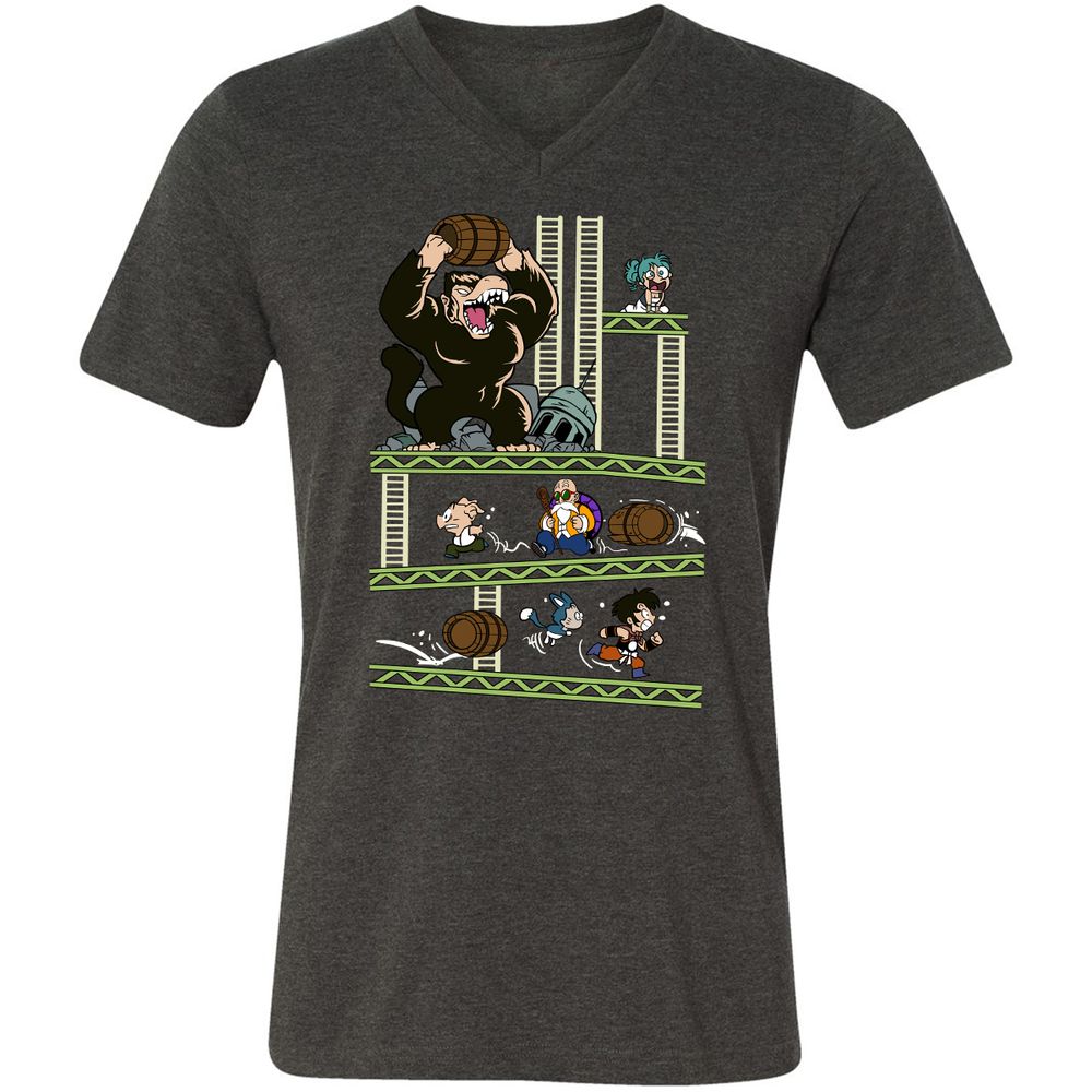 Unisex V-Neck T-Shirt - Z6EZC731 - Dark Grey Heather - 8