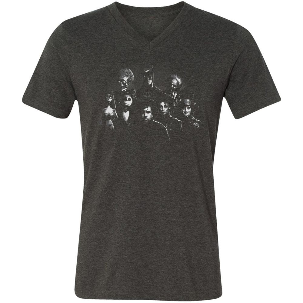 Unisex V-Neck T-Shirt - JXP7P9JS - Dark Grey Heather - 8