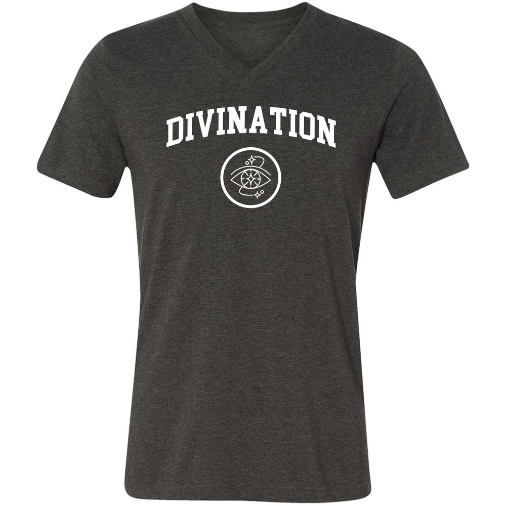 Unisex V-Neck T-Shirt - 4ZF4486B - Dark Grey Heather - 8
