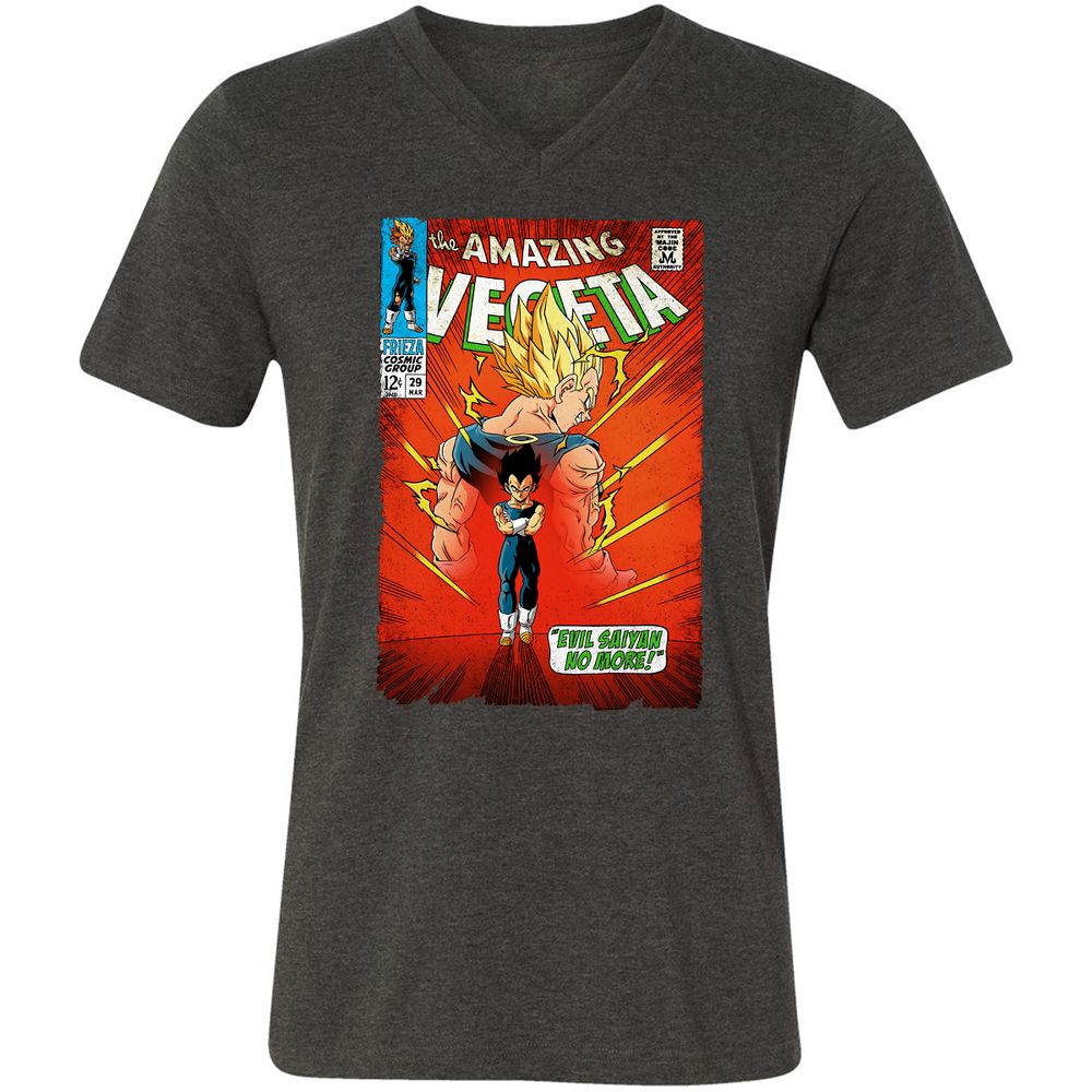 Unisex V-Neck T-Shirt - EADN7WRR - Dark Grey Heather - 8
