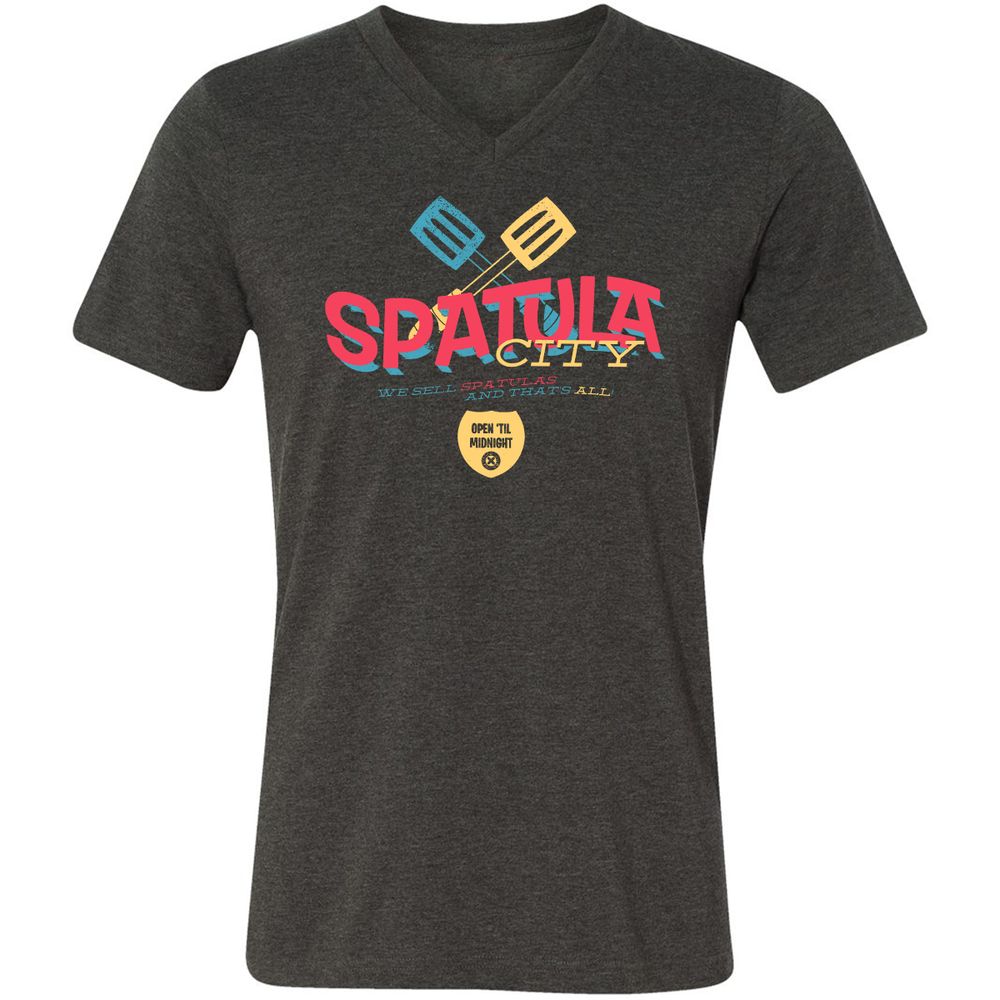 Unisex V-Neck T-Shirt - MPY5R1K1 - Dark Grey Heather - 8