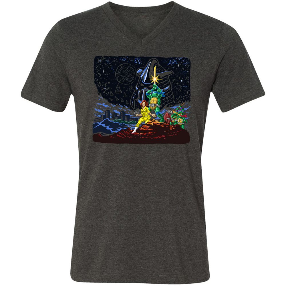 Unisex V-Neck T-Shirt - N1RU5FDP - Dark Grey Heather - 8