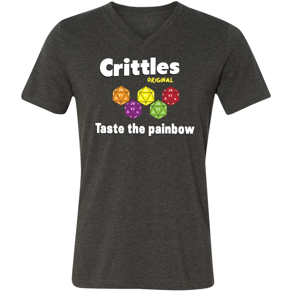 Unisex V-Neck T-Shirt - QLMXVGJ2 - Dark Grey Heather - 8