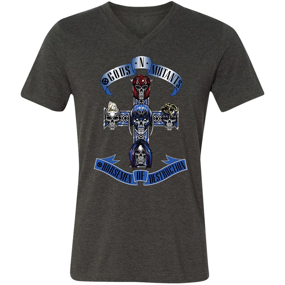 Unisex V-Neck T-Shirt - 4WEUJTJC - Dark Grey Heather - 8
