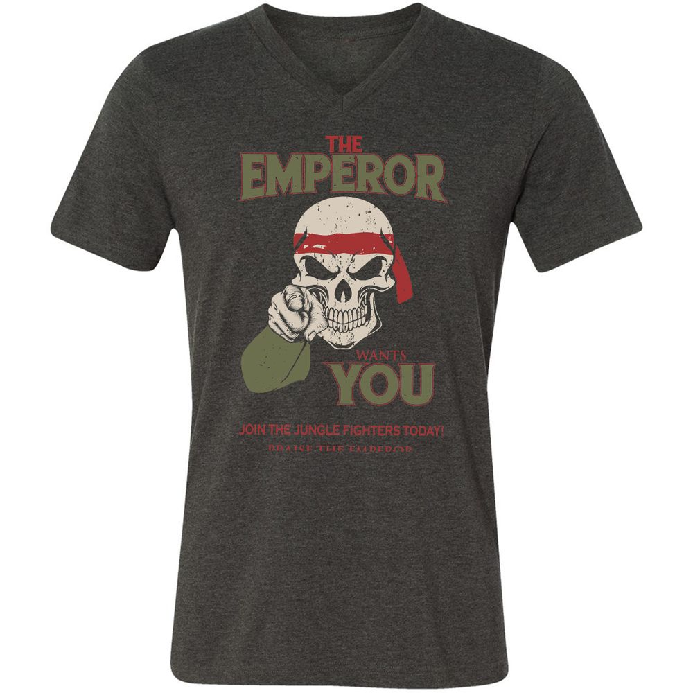 Unisex V-Neck T-Shirt - 1GTAUF2A - Dark Grey Heather - 8