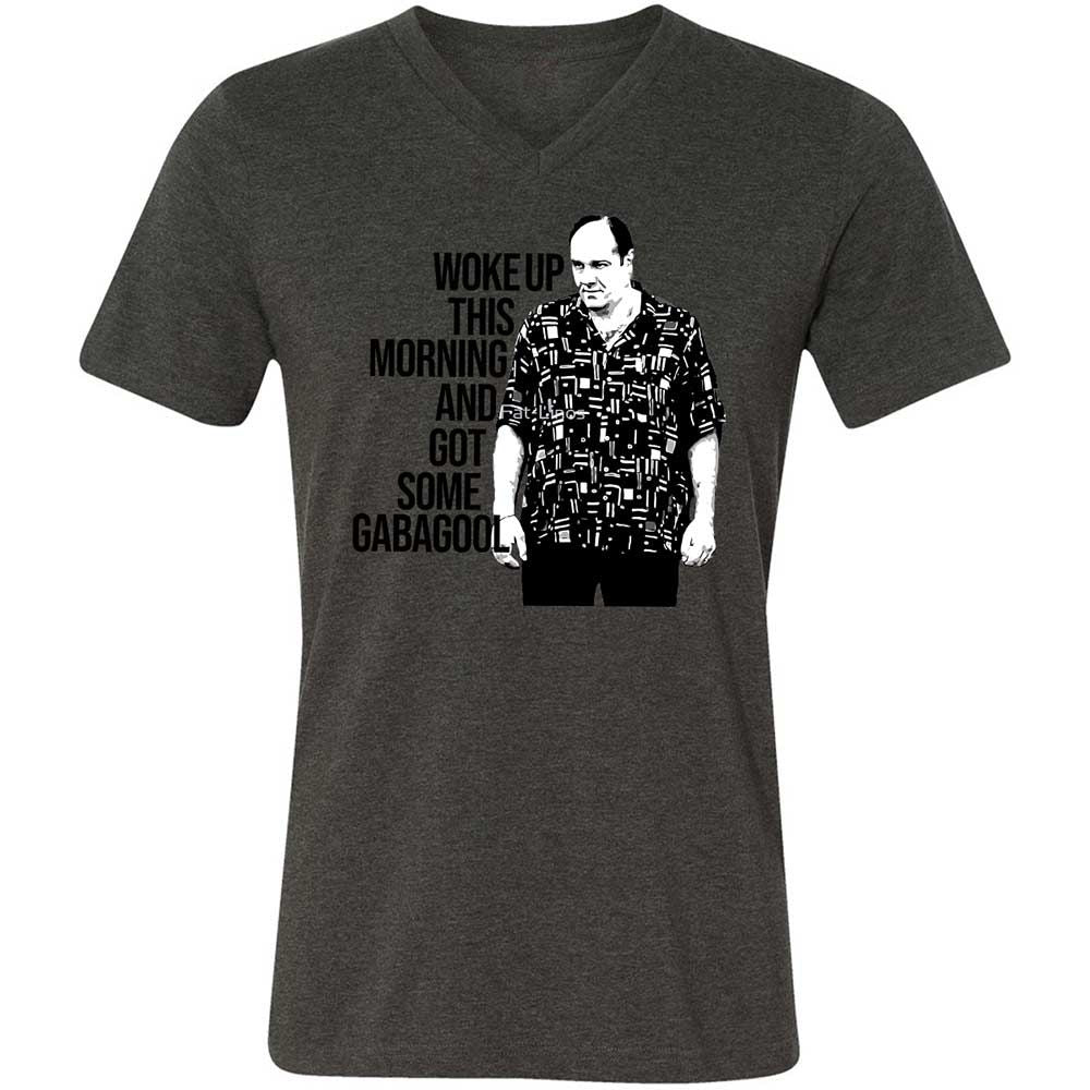 Unisex V-Neck T-Shirt - MNQF1C4G - Dark Grey Heather - 8