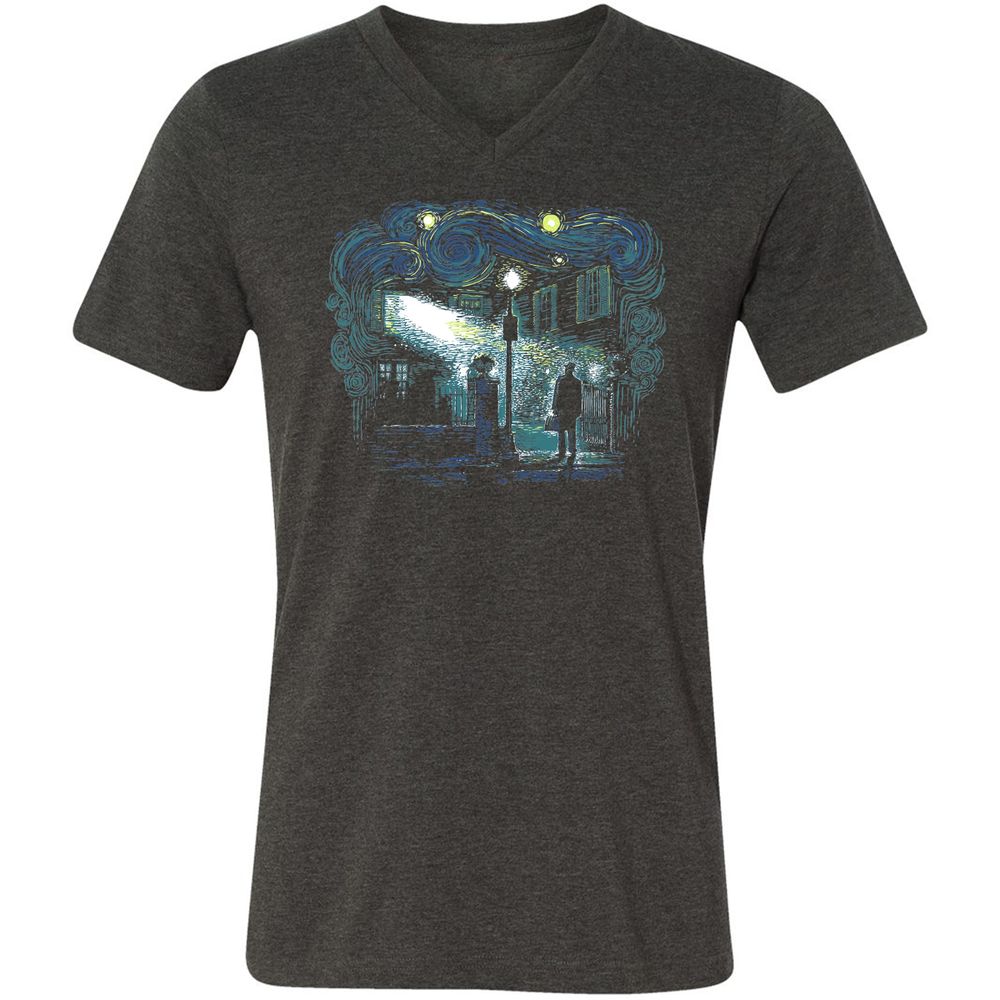 Unisex V-Neck T-Shirt - 92UGCPD8 - Dark Grey Heather - 8