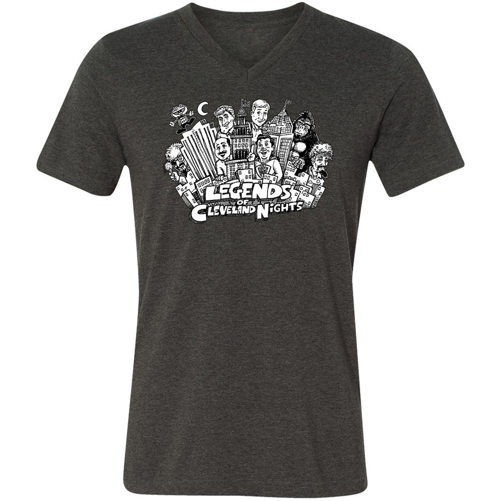 Unisex V-Neck T-Shirt - CF9N6H2R - Dark Grey Heather - 8