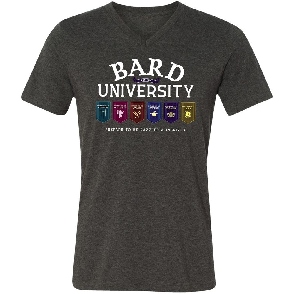 Unisex V-Neck T-Shirt - NNQ4U6JK - Dark Grey Heather - 8