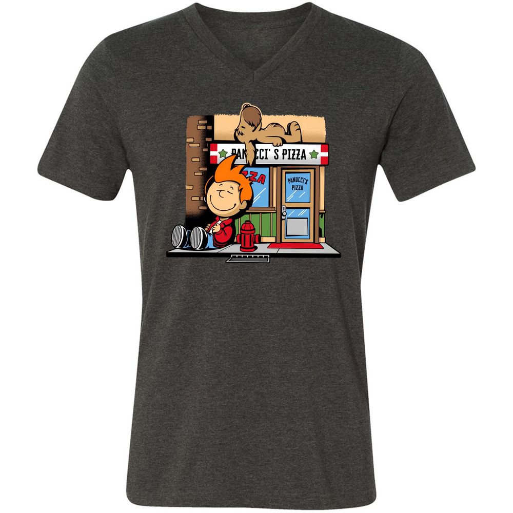 Unisex V-Neck T-Shirt - UCC41M6Y - Dark Grey Heather - 8