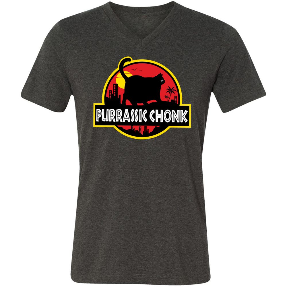 Unisex V-Neck T-Shirt - WR2JKSHG - Dark Grey Heather - 8