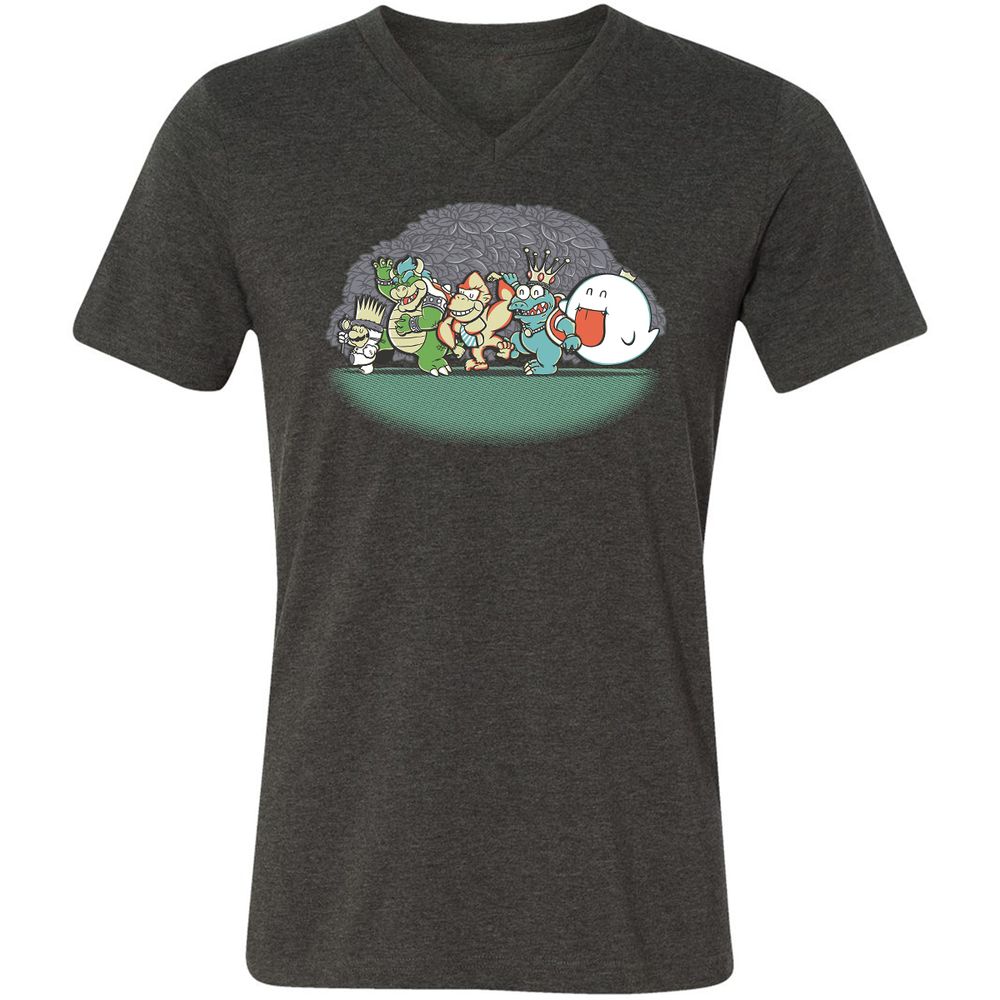 Unisex V-Neck T-Shirt - BPBL3LU5 - Dark Grey Heather - 8
