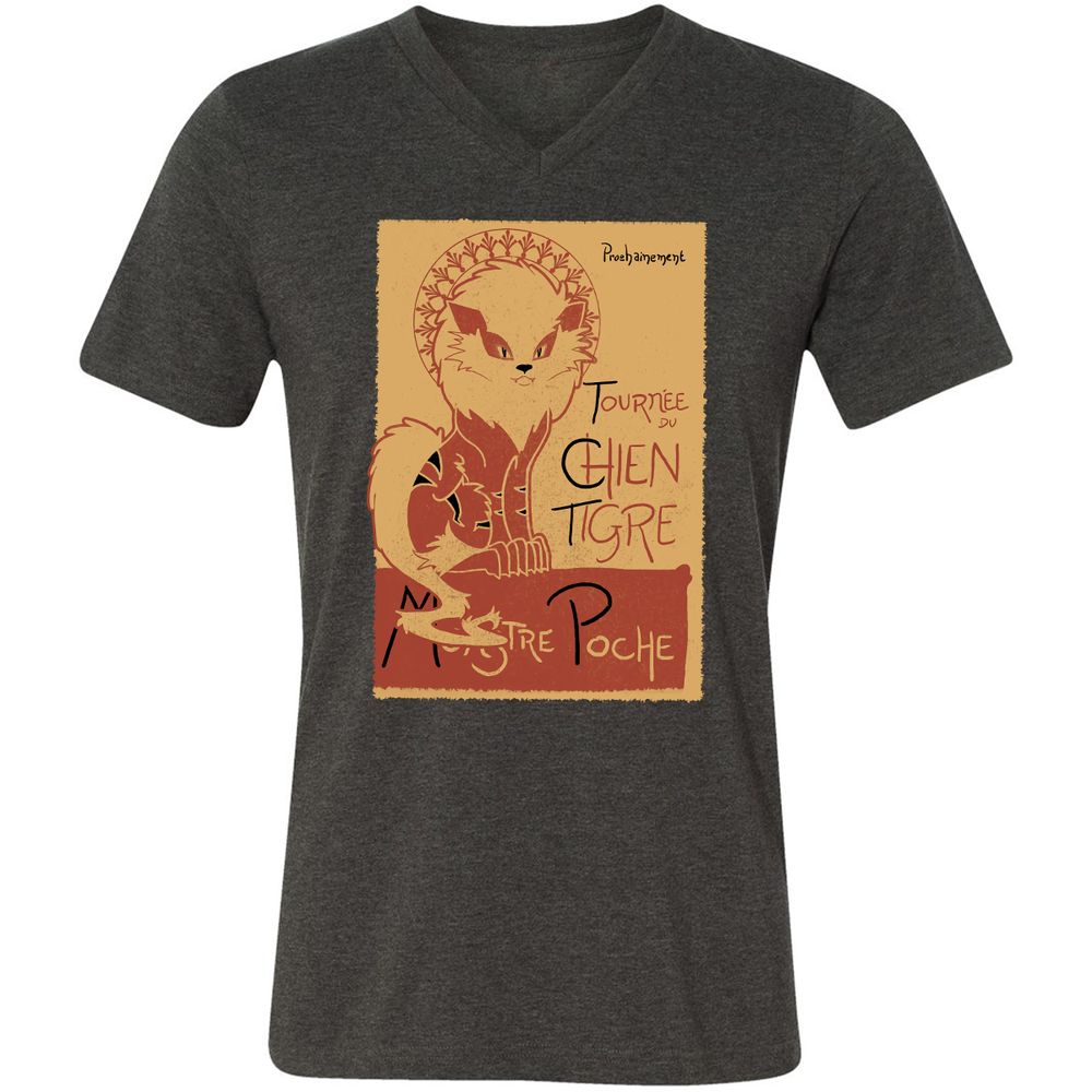 Unisex V-Neck T-Shirt - RN5LJTZE - Dark Grey Heather - 8