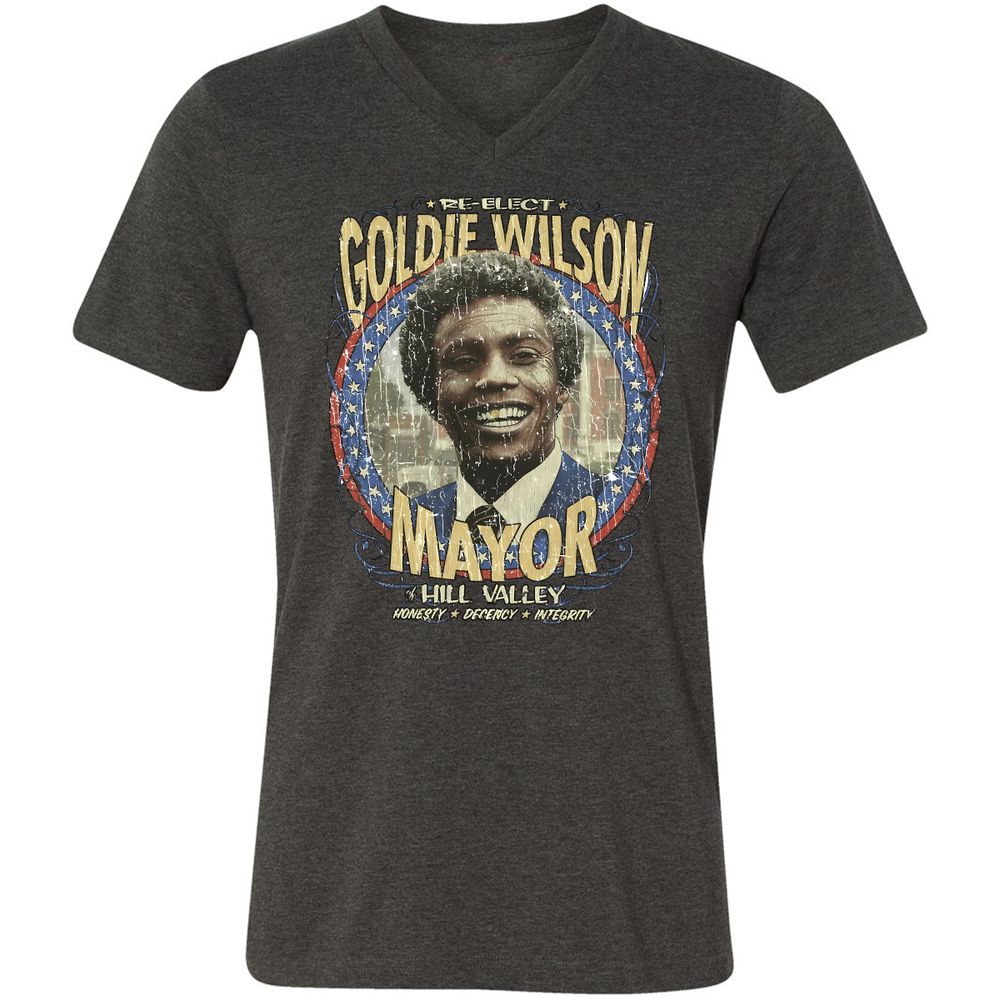 Re-Elect Mayor Goldie Wilson - Dark Grey Heather - 8