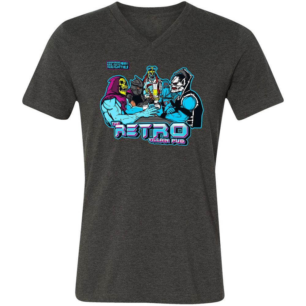 Unisex V-Neck T-Shirt - CFFPF4RH - Dark Grey Heather - 8