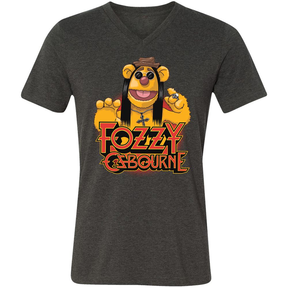 Unisex V-Neck T-Shirt - NV2FPBQC - Dark Grey Heather - 8