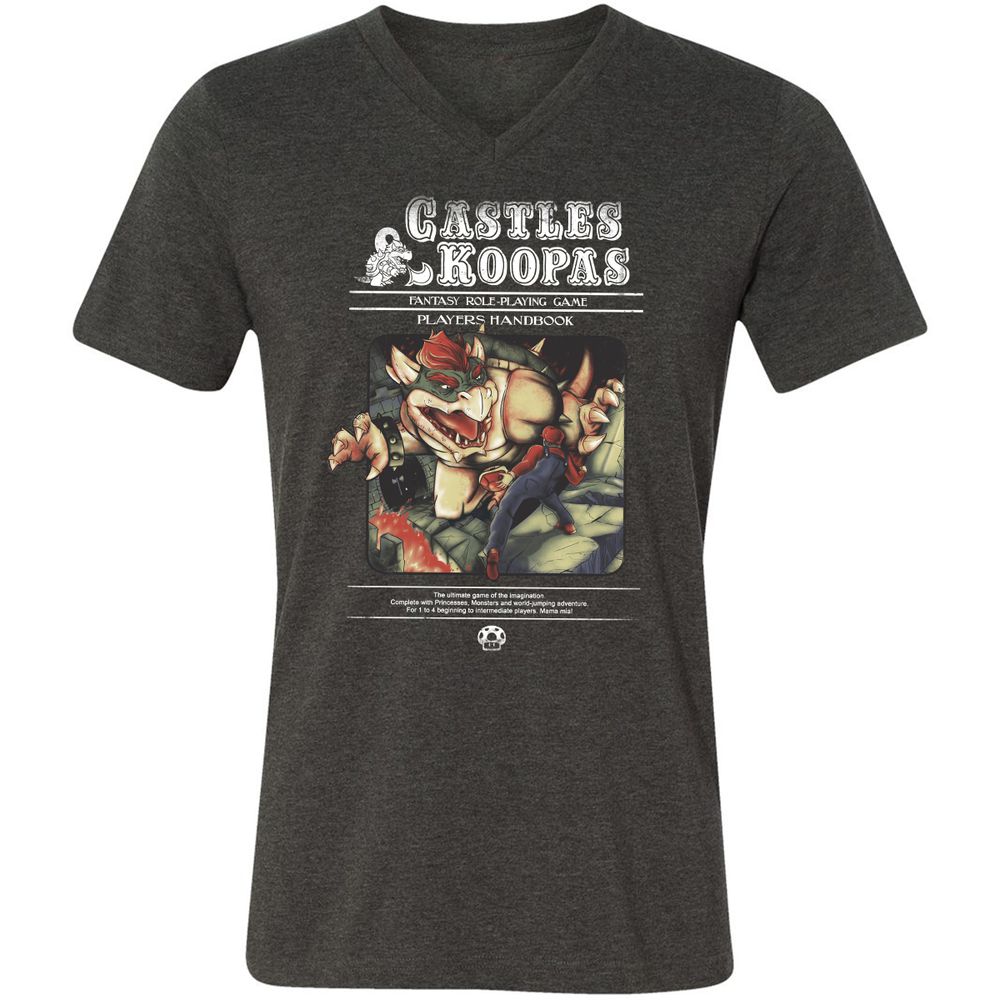 Unisex V-Neck T-Shirt - KSZ96L49 - Dark Grey Heather - 8