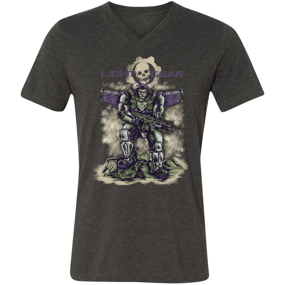 Unisex V-Neck T-Shirt - 2KU8NQF8 - Dark Grey Heather - 8