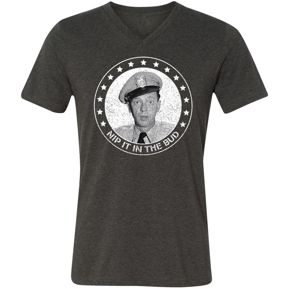Unisex V-Neck T-Shirt - 43ZLWBS7 - Dark Grey Heather - 8