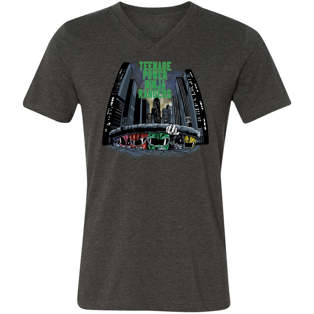 Unisex V-Neck T-Shirt - JHF82JBQ - Dark Grey Heather - 8