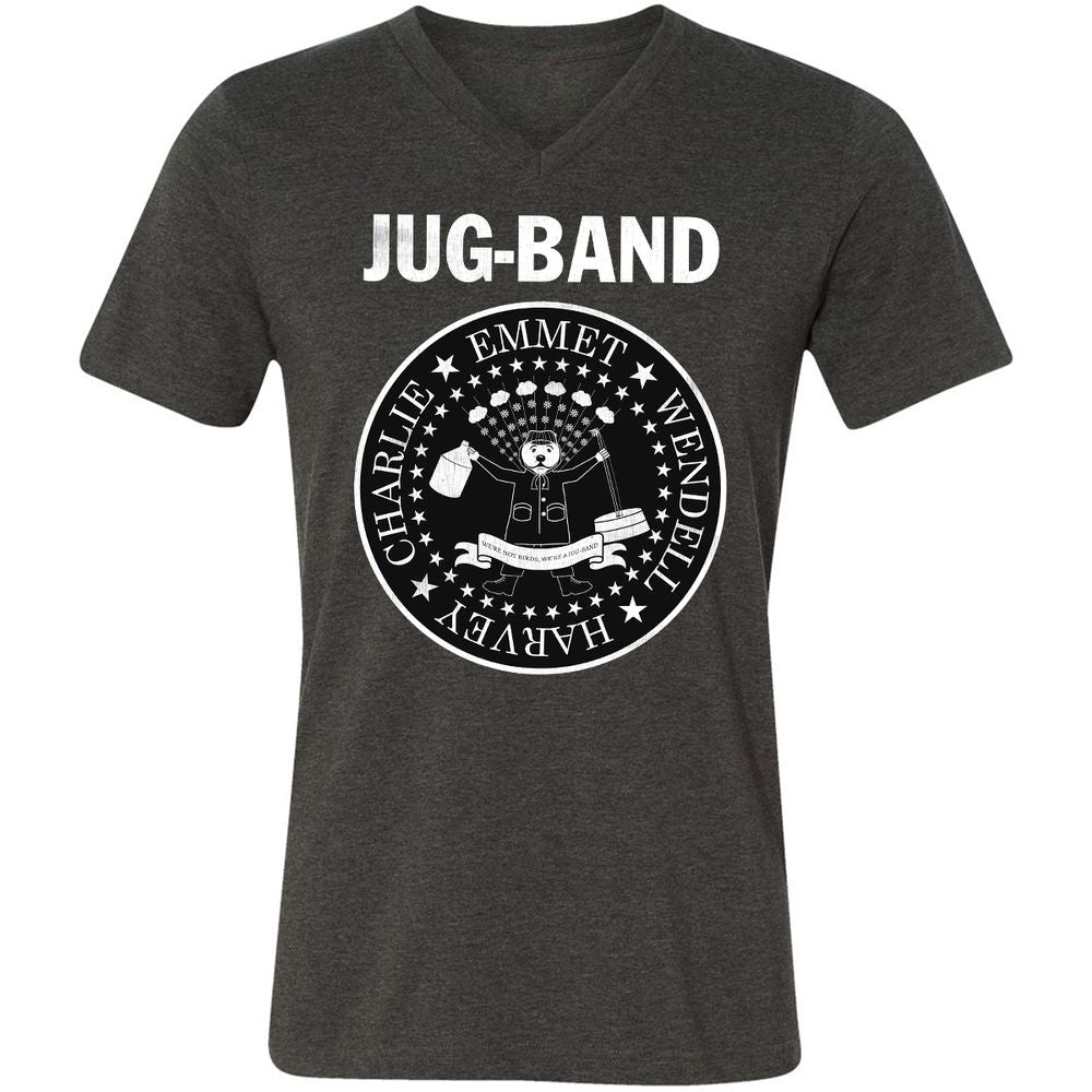 Unisex V-Neck T-Shirt - VHY3TU7U - Dark Grey Heather - 8