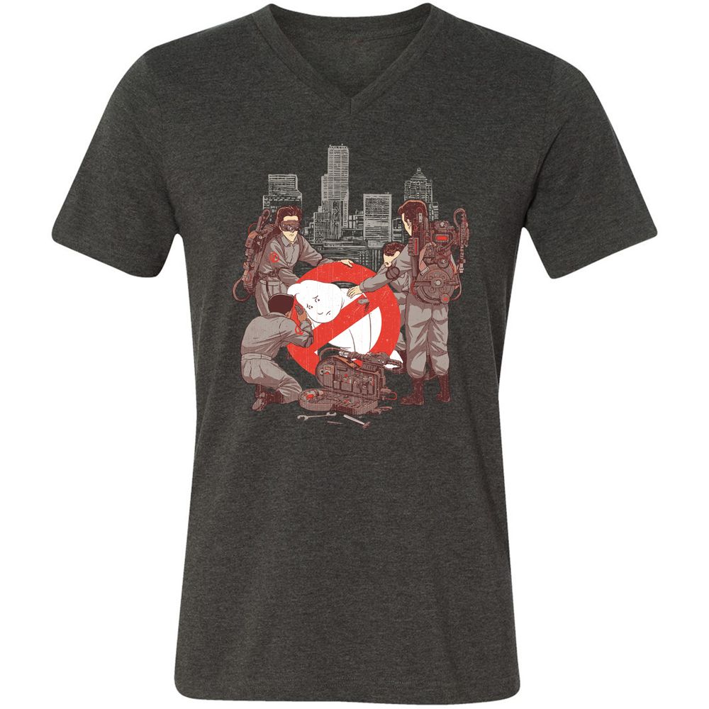 Unisex V-Neck T-Shirt - 3AZ4PVEQ - Dark Grey Heather - 8