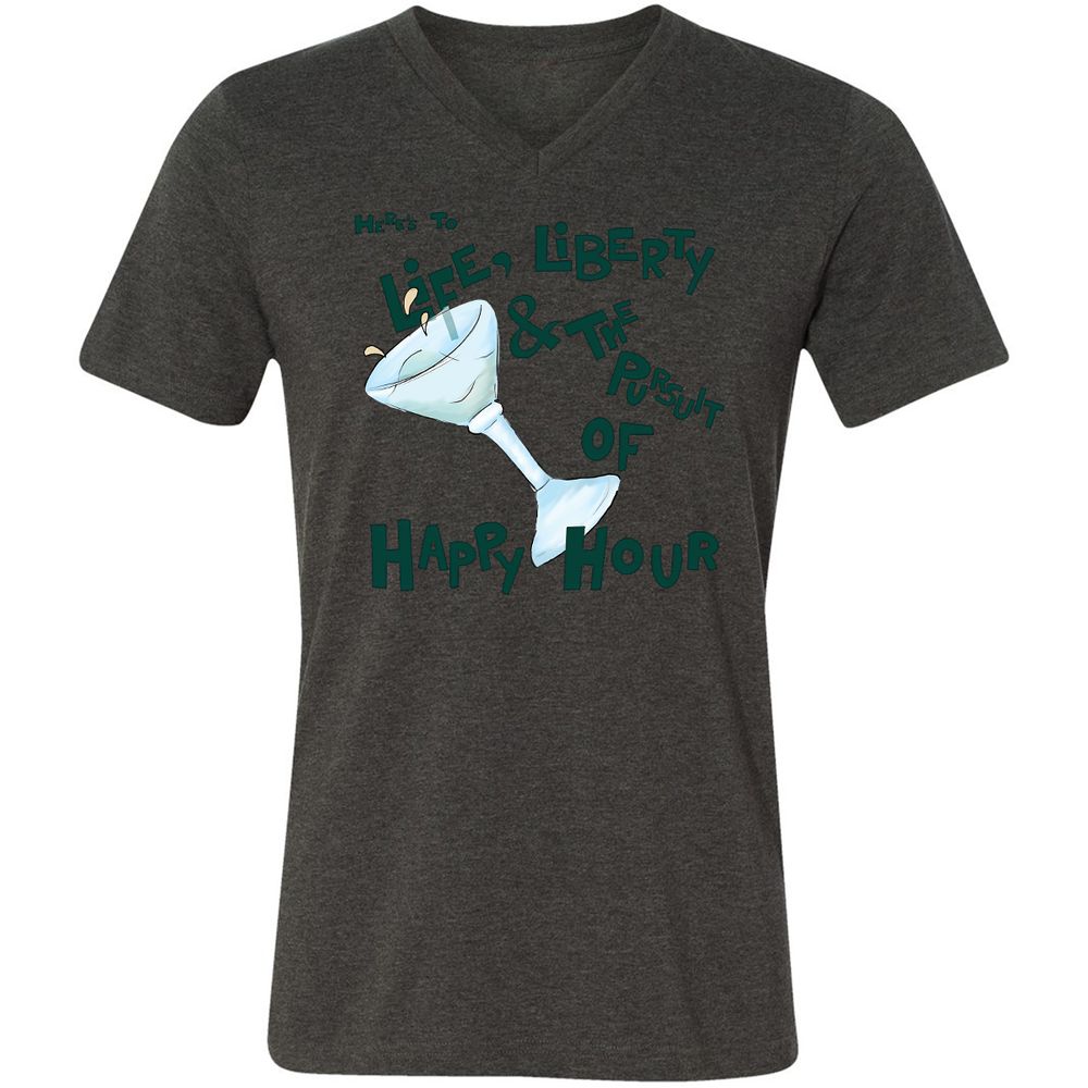 Unisex V-Neck T-Shirt - NQ15DWXG - Dark Grey Heather - 8