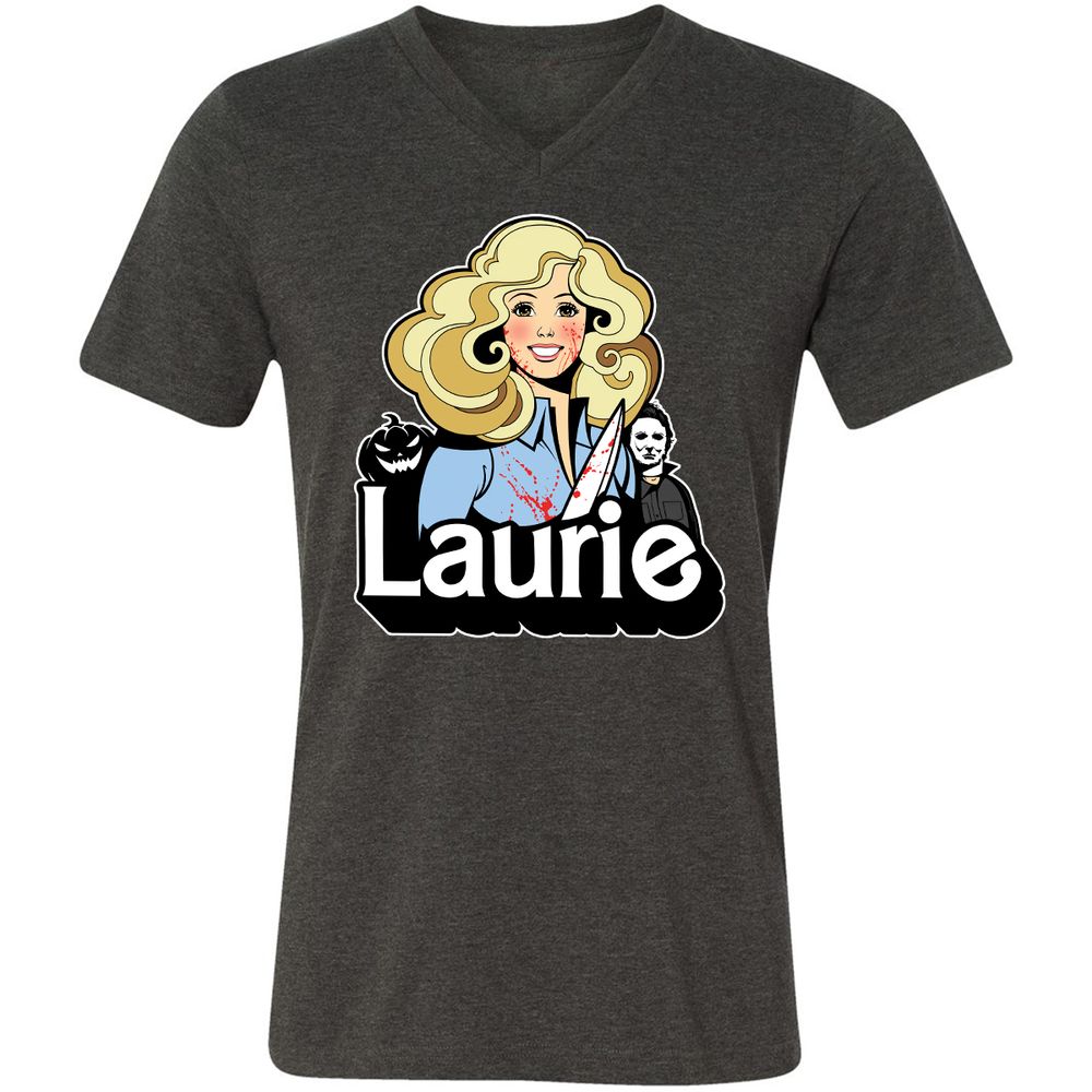 Unisex V-Neck T-Shirt - 766PA43V - Dark Grey Heather - 8