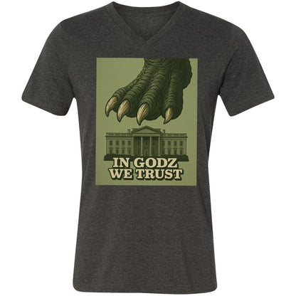 Unisex V-Neck T-Shirt - NJMADRS8 - Dark Grey Heather - 8