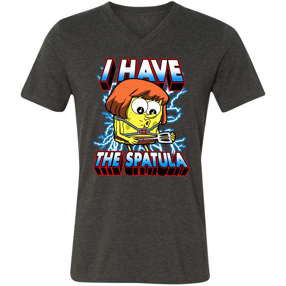 Unisex V-Neck T-Shirt - W44GA4GB - Dark Grey Heather - 8