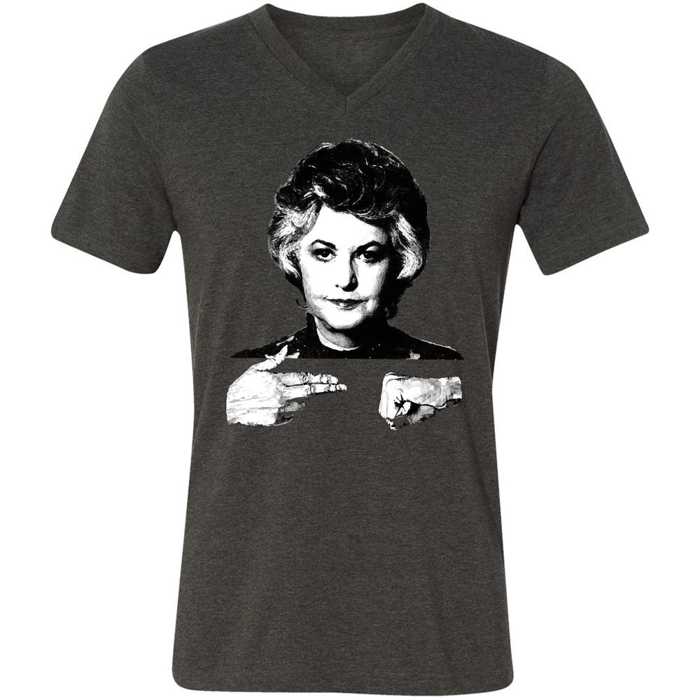 Unisex V-Neck T-Shirt - Q6SB1TZ8 - Dark Grey Heather - 8