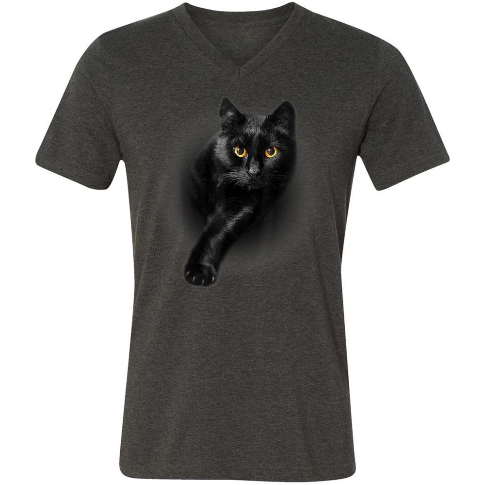 Unisex V-Neck T-Shirt - ZDC7R5Z2 - Dark Grey Heather - 8